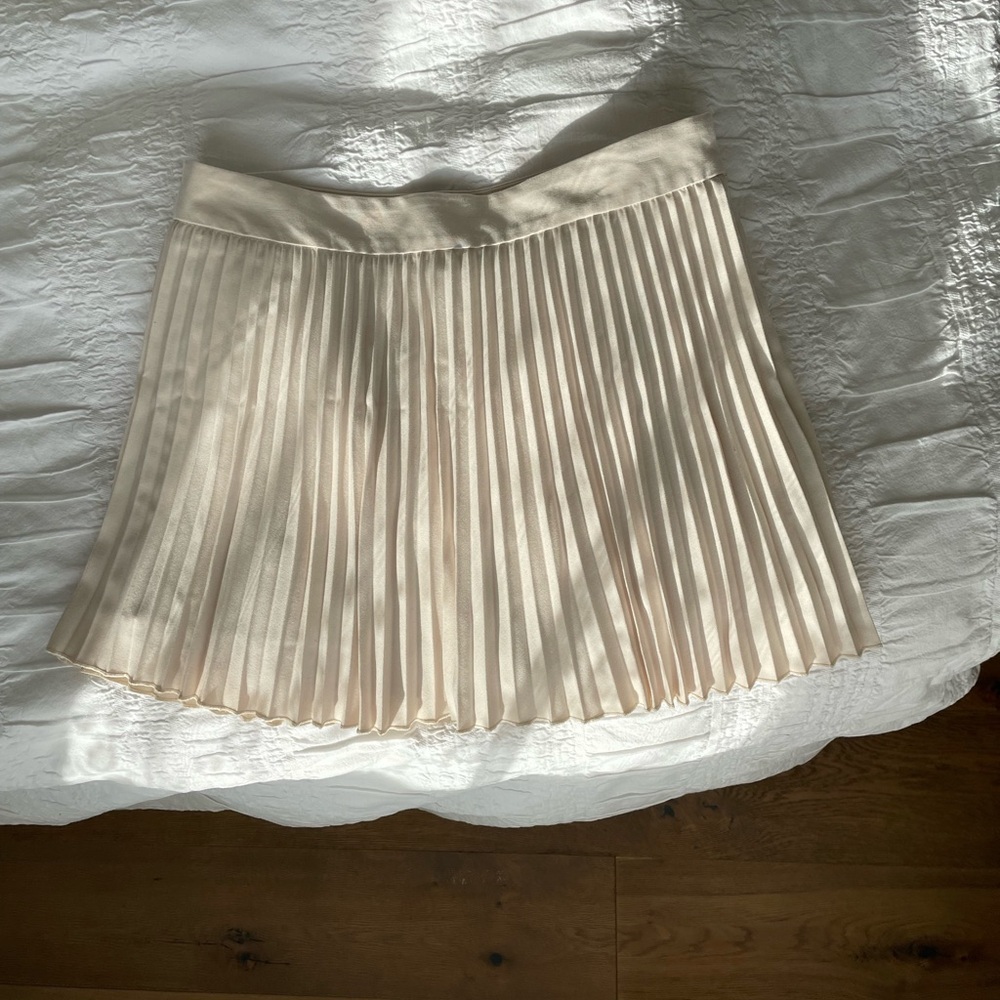 Zara Cream Pleated Skort
